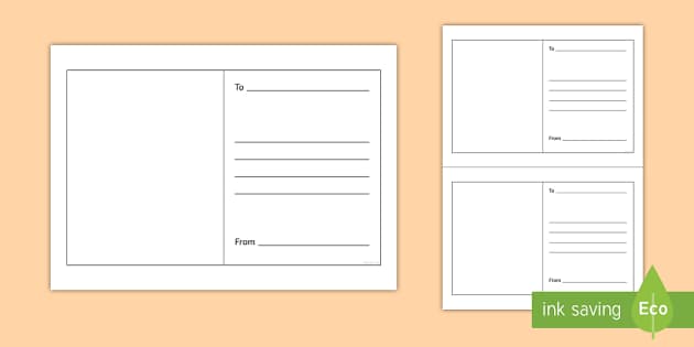 Greeting Card Insert Writing Template