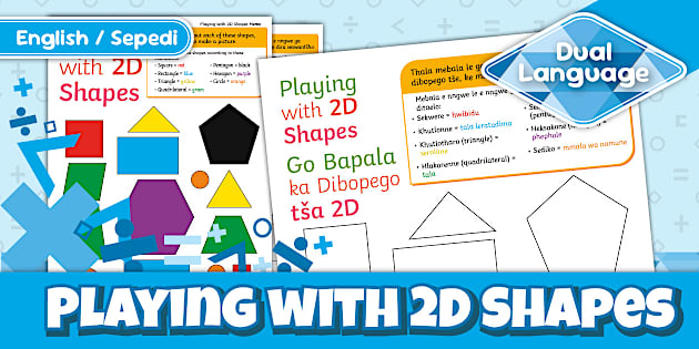 Grade 4 Maths - Term 1 - Playing with 2D Shapes Activity Sheet - Sepedi ...
