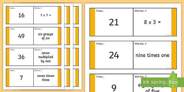 Multiplication Loop Cards Game Primary Maths Resource