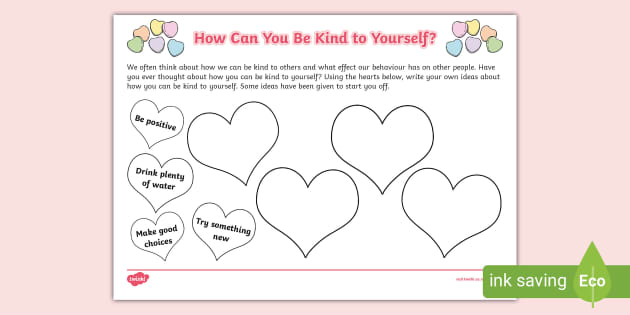 Being Kind To Yourself Activity Sheet - Twinkl