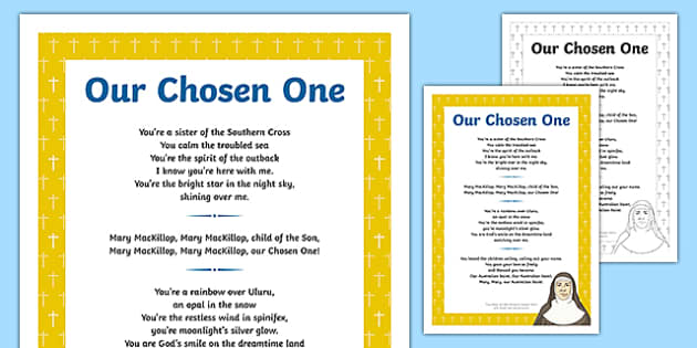 Mary MacKillop Our Chosen One Song Lyrics