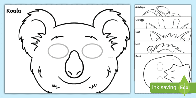 Animal Mask Colouring Pack (teacher made) - Twinkl