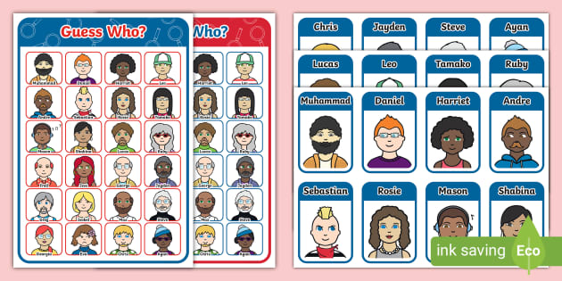 Printable Guess Who Cards NEW GIRL Edition | ubicaciondepersonas.cdmx