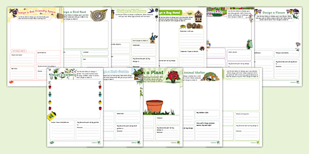 KS1 Garden Design a... Worksheet Pack (teacher made)