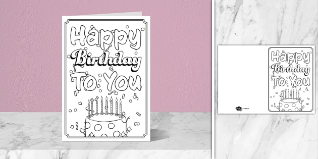 Happy birthday card with flowers hand draw vector Stock Vector | Adobe Stock