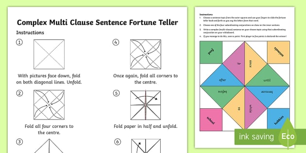 complex-multi-clause-sentence-fortune-teller-game-esl-complex-sentences