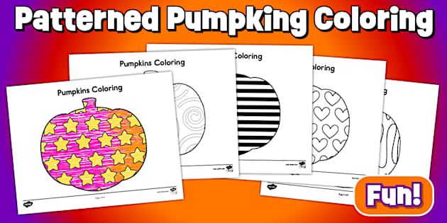 Pumpkin Pattern Colorable Patterned Pumpkins Coloring Pages