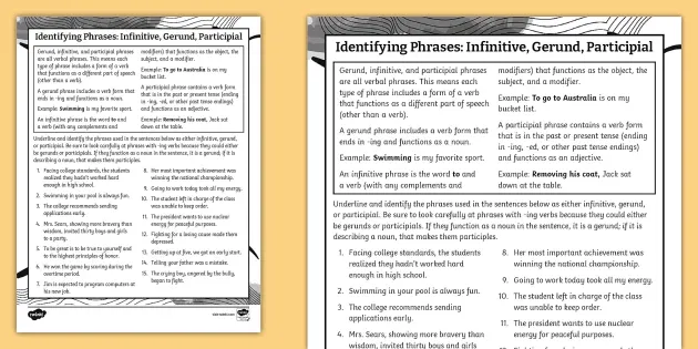 Infinitive of Purpose Speaking and Writing Activity Worksheets