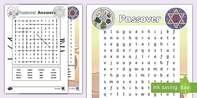 Passover Word Search (teacher made) - Twinkl