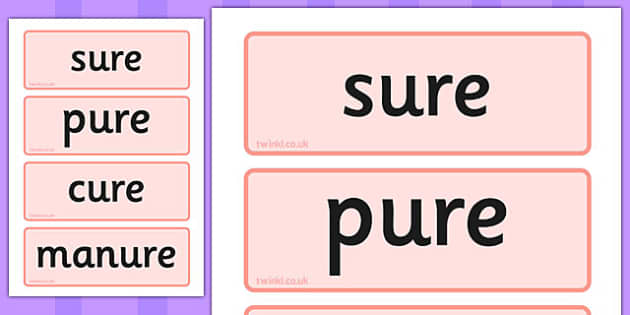 Ure Words Flashcards Teacher made Phonics Resource