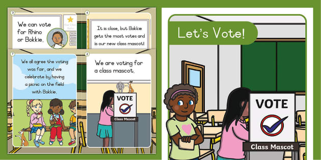 Let's Vote! Election Day Mini Book (Teacher-Made) - Twinkl