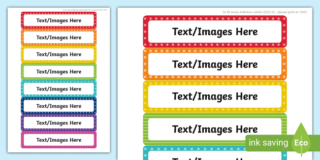 Labels For Kids - Photo Labels
