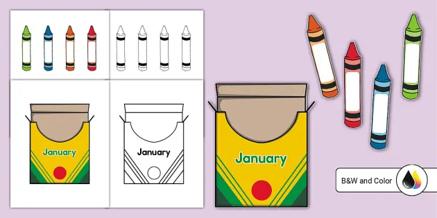 Box of Crayons Class Birthdays Display (Teacher-Made)
