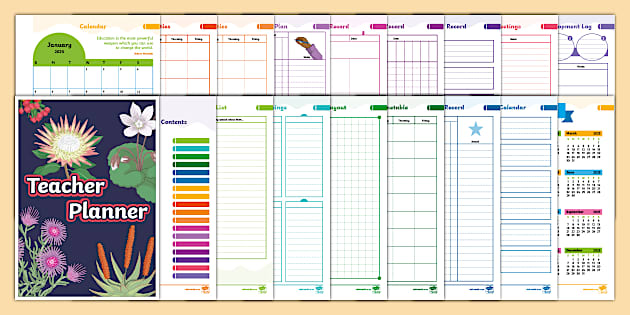 Fynbos-Themed South African Teacher Planner 2025 | Twinkl ZA