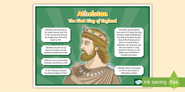 Athelstan: The First English Monarch Display Poster - Twinkl