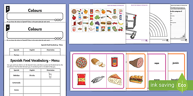 Spanish Household Items Worksheet Packet