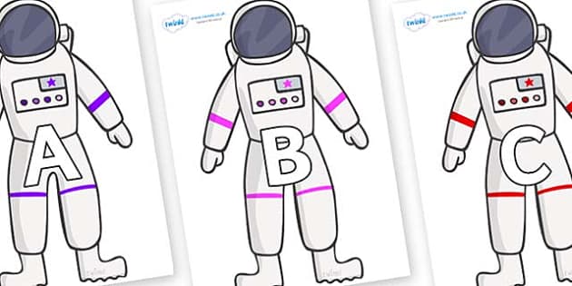 FREE! - A-Z Alphabet on Astronaut (Teacher-Made) - Twinkl