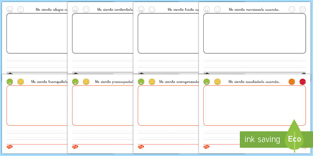 Fichas: Me siento .... cuando (teacher made) - Twinkl