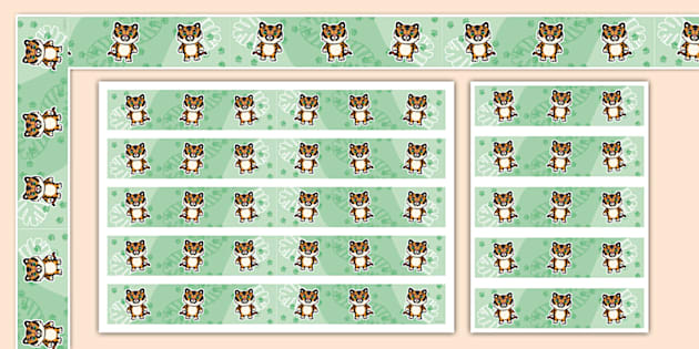 Tiger Display Borders (Hecho por educadores) - Twinkl