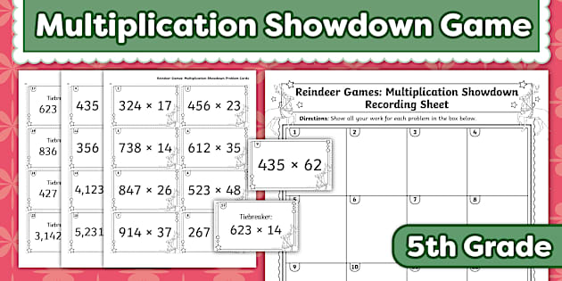 Numbers About.me Game Fifth Grade Reindeer Games Multiplication Showdown Game