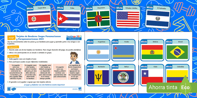 Póster: Banderas del mundo y sus capitales