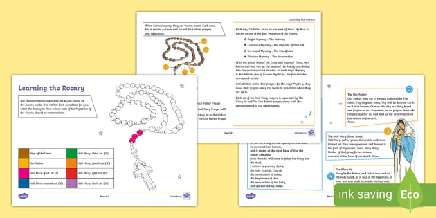 KS2 Learning the Rosary Activity (teacher made) - Twinkl