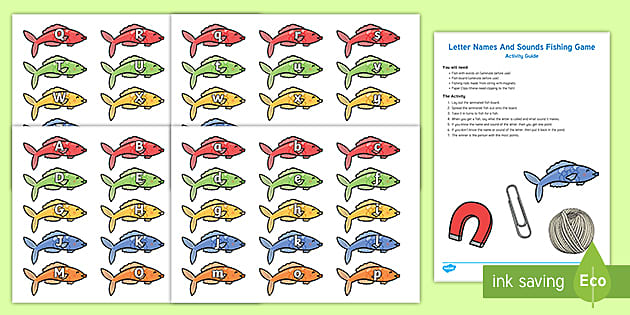 Letter Names And Sounds Fishing Game (teacher made) - Twinkl