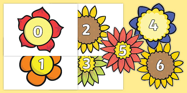Easy Color by Numbers Art Flowers in a Pot Printable Learn Numbers and  Colors