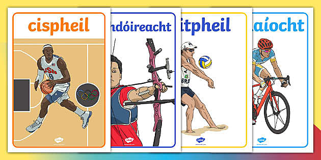 Olympics Irish Gaeilge Event Display Posters - Twinkl