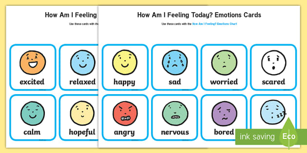 How Am I Feeling? Emotions Cards (teacher made) - Twinkl