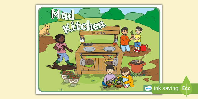 NEW * Mud Kitchen Display Poster (teacher made) - Twinkl