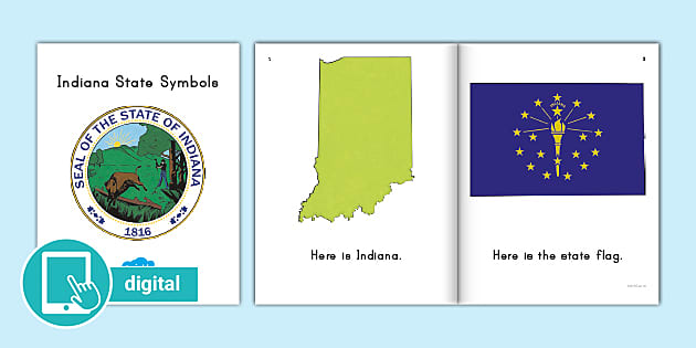 Indiana State Symbols Emergent Reader eBook (teacher made)