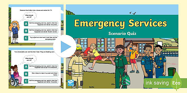 People Who Help Us Scenario Quiz PowerPoint - Twinkl