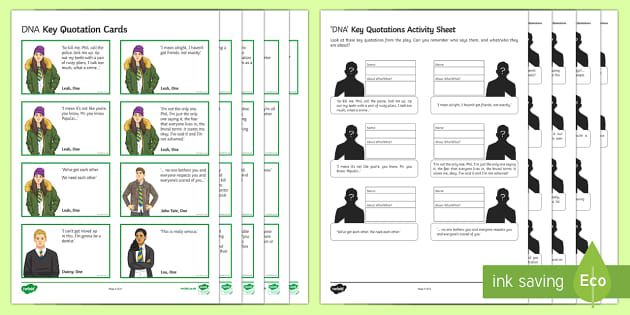 GCSE DNA Key Quotations Pack (teacher made) - Twinkl