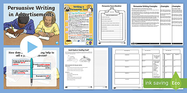 Writing Pack With Examples Of Persuasive Writing + Resources