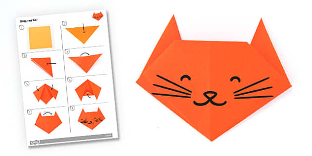 easy cat origami instructions