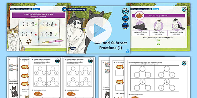 👉 Year 6 White Rose Compatible Add And Subtract Fractions