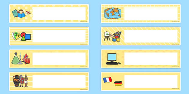 👉 Editable Printable Subject Labels | Twinkl - Twinkl