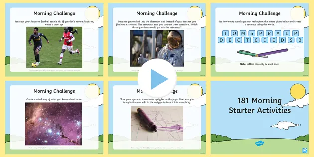 181 Key Stage 2 Morning Starter Activities Powerpoint