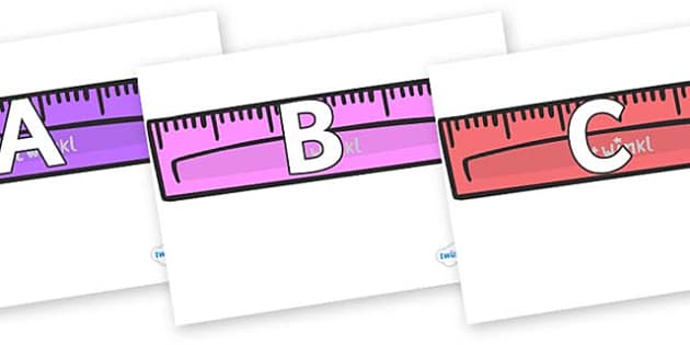 FREE! - A-Z Alphabet on Rulers (teacher made) - Twinkl