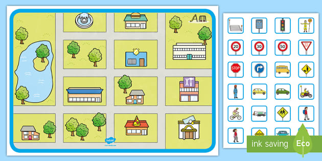 Blank Town Map Template | Build a Town | Teaching Resources