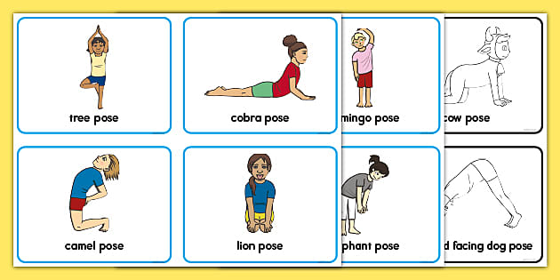 Kids Animal Yoga Poses - Healthy Kid Exercise Activities for FREE PRINTABLE  | Exercise for kids, Kids exercise activities, Kids yoga poses
