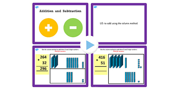 Grade 3 Addition and Subtraction Lesson 3a Adding 3 and 2 Digit Numbers