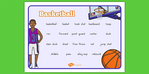 Basketball Word Mat