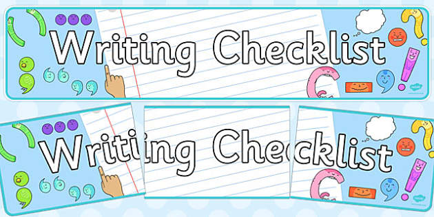 👉 Writing Checklist Display Banner (teacher made)