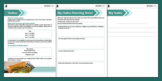 National Writing Day: Haiku Poem Template - Twinkl