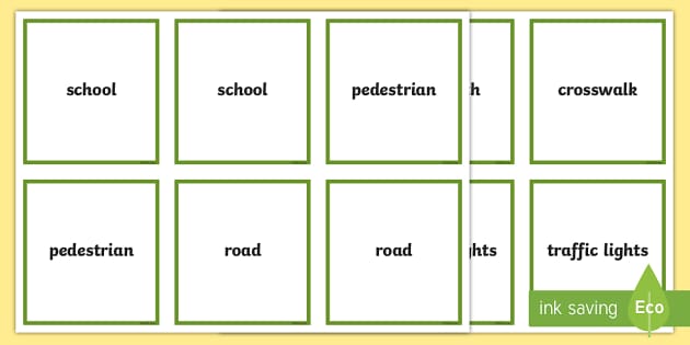 Walk Safely to School Day Memory Game (teacher made)