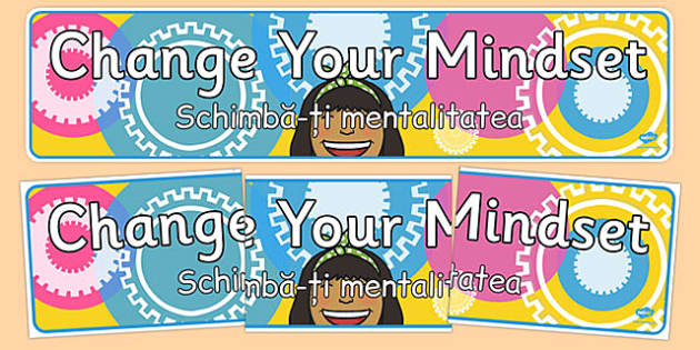 Change your Mindset Display Banner Romanian Translation