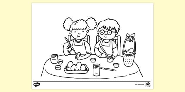 FREE! - Happy Easter Colouring Page - Printable - Twinkl