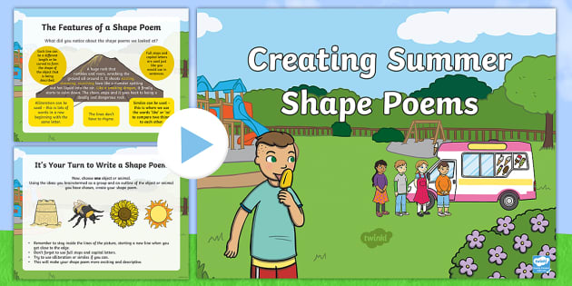 KS1 Summer Shape Poems PowerPoint (teacher made) - Twinkl